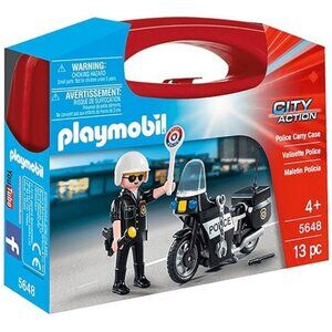 NWT Playmobil City Action Police Carry Case Playset 13-Piece - 5648